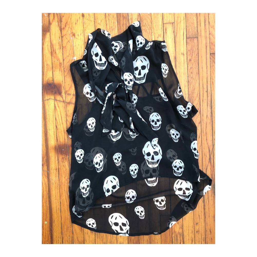Sheer ModCloth Skelton Blouse
